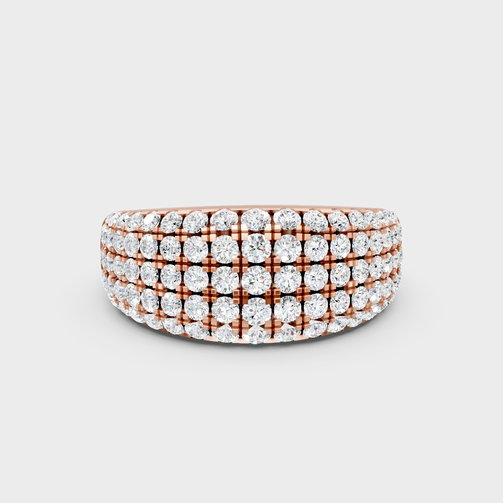 Unique Rose Gold Band Featuring A Certified Round Lab-Grown Diamond